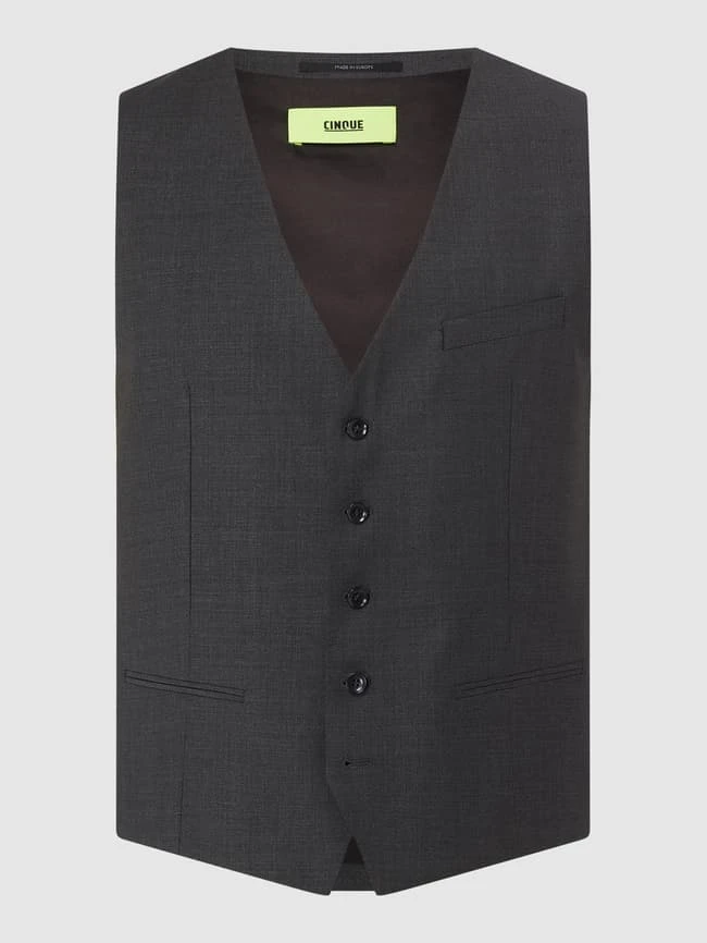 Cinque Weste Mit Schurwoll-Anteil Modell 'Cicastello' - Silber 2 Cinque Weste Mit Schurwoll-Anteil Modell 'Cicastello' - Silber – Bild 2