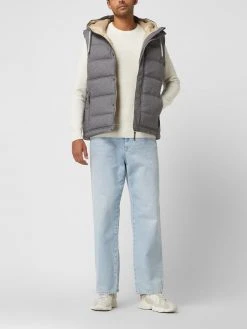 Ragwear Steppweste Mit Kapuze Modell 'Seto' - Wasserdicht - Dunkelgrau Meliert