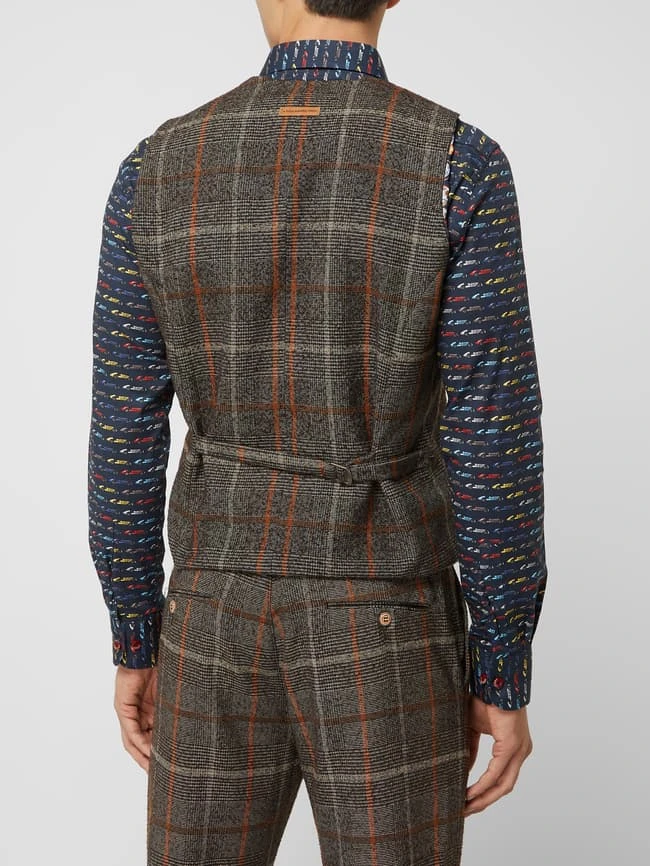 A Fish Named Fred Weste Mit Karomuster - Camel 5 A Fish Named Fred Weste Mit Karomuster - Camel – Bild 5