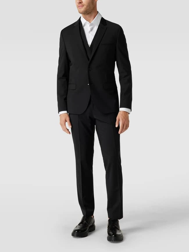 HUGO Weste Mit V-Ausschnitt Modell 'Vin' - Schwarz 1 HUGO Weste Mit V-Ausschnitt Modell 'Vin' - Schwarz