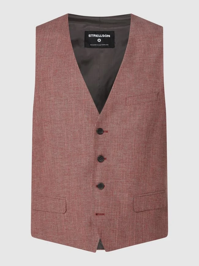 Strellson Weste Mit Leinen-Anteil Modell 'Gyl' - Hellrot 1 Strellson Weste Mit Leinen-Anteil Modell 'Gyl' - Hellrot