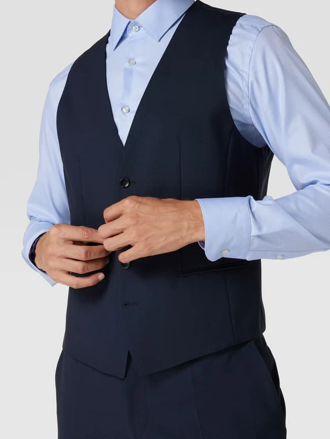 BOSS Weste Mit Paspeltaschen Modell 'Huge Vest' - Blau 3 BOSS Weste Mit Paspeltaschen Modell 'Huge Vest' - Blau – Bild 3