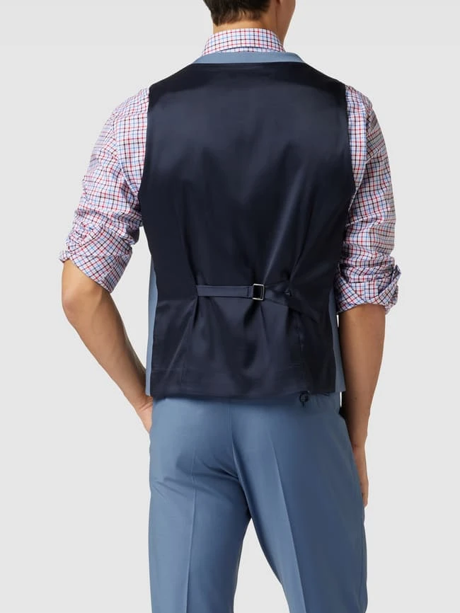 Cinque Weste Mit Paspeltaschen Modell 'Monopoli' - Rauchblau 5 Cinque Weste Mit Paspeltaschen Modell 'Monopoli' - Rauchblau – Bild 5