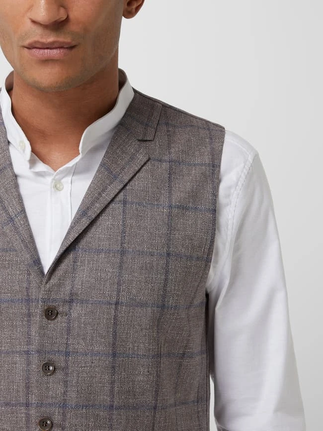 Wilvorst Weste Mit Leinen-Anteil - Hellbraun 3 Wilvorst Weste Mit Leinen-Anteil - Hellbraun – Bild 3