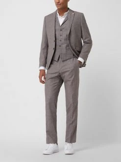 Wilvorst Weste Mit Leinen-Anteil - Hellbraun