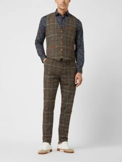 A Fish Named Fred Weste Mit Karomuster - Camel