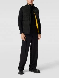 Wellensteyn Steppweste Mit Label-Applikation Modell 'SNOWDOME VEST' - Schwarz