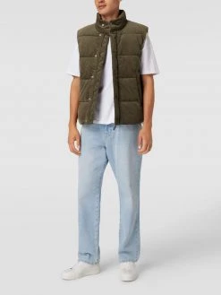 Marc O'Polo Denim Steppweste Aus Cord Modell 'Corduroy Outdoor Vest' - Olivgrün