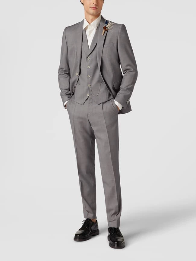 CG - Club Of Gents Weste Mit Leistentaschen Modell 'Paddy' - Hellgrau 1 CG - Club Of Gents Weste Mit Leistentaschen Modell 'Paddy' - Hellgrau