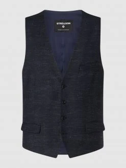 Strellson Weste Mit Allover-Muster Modell 'Gyl' - Marineblau