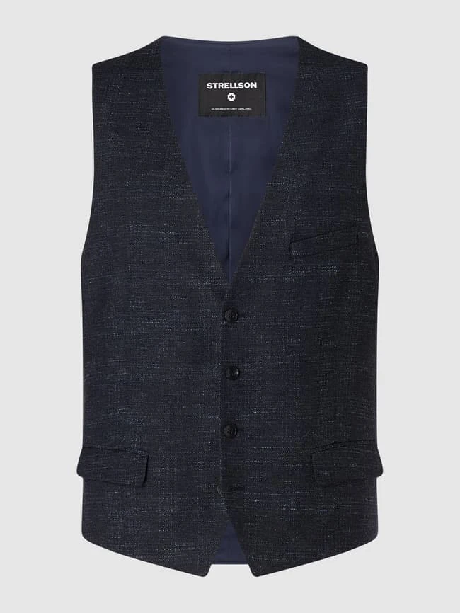 Strellson Weste Mit Allover-Muster Modell 'Gyl' - Marineblau 1 Strellson Weste Mit Allover-Muster Modell 'Gyl' - Marineblau