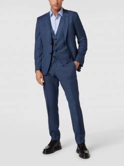 BOSS Slim Fit Weste Mit Logo-Detail Modell 'Huge Vest' - Blau