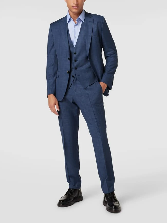 BOSS Slim Fit Weste Mit Logo-Detail Modell 'Huge Vest' - Blau 1 BOSS Slim Fit Weste Mit Logo-Detail Modell 'Huge Vest' - Blau