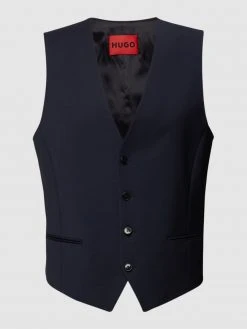 HUGO Anzugweste Mit Paspeltaschen - Blau