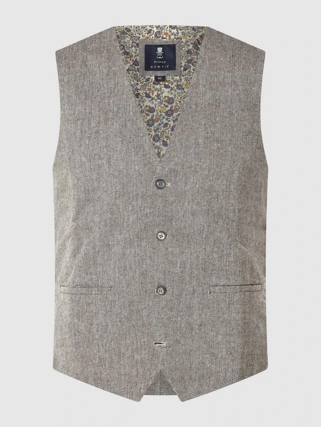 Seidenfalter Weste, Fliege Und Einstecktuch Im Set - Mittelbraun 1 Seidenfalter Weste, Fliege Und Einstecktuch Im Set - Mittelbraun