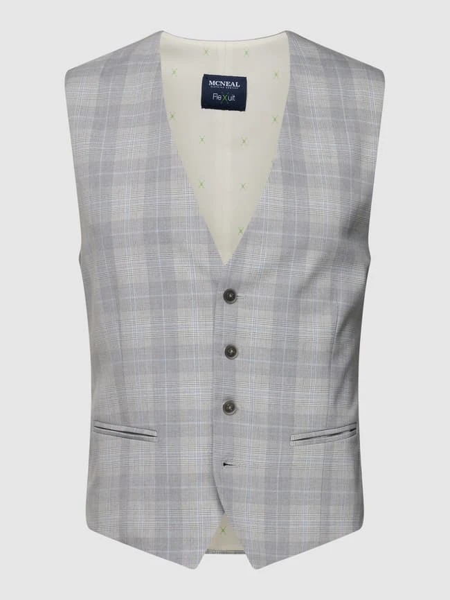 MCNEAL Weste Mit Glencheck-Muster - Mittelgrau 2 MCNEAL Weste Mit Glencheck-Muster - Mittelgrau – Bild 2