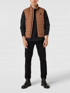 Marc O'Polo Regular Fit Steppweste Mit Stehkragen - Cognac