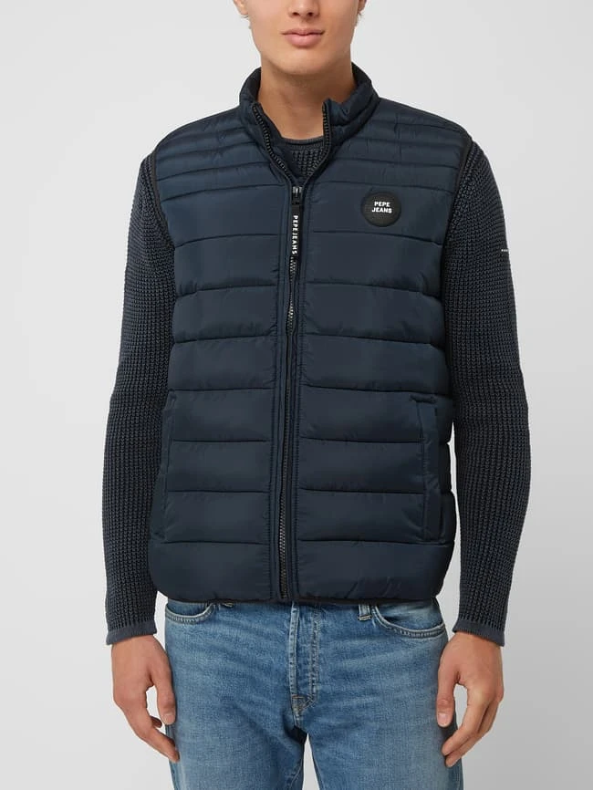 Pepe Jeans Steppweste Mit Stehkragen Modell 'Jack' - Dunkelblau 4 Pepe Jeans Steppweste Mit Stehkragen Modell 'Jack' - Dunkelblau – Bild 4