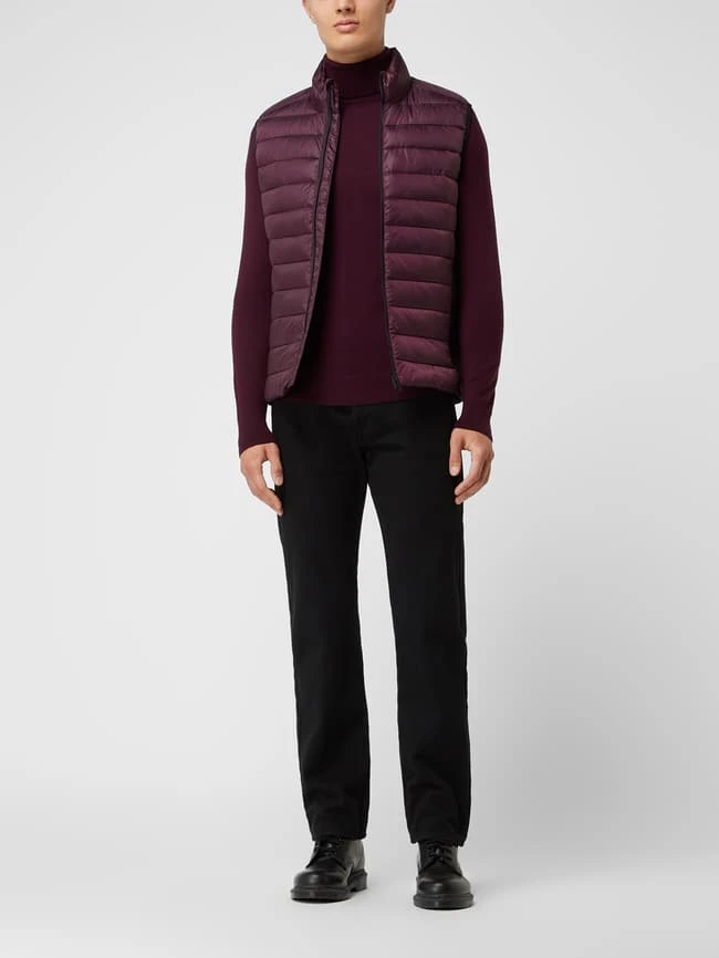 CK Calvin Klein Steppweste Mit Reißverschlusstaschen - Bordeaux Rot 1 CK Calvin Klein Steppweste Mit Reißverschlusstaschen - Bordeaux Rot