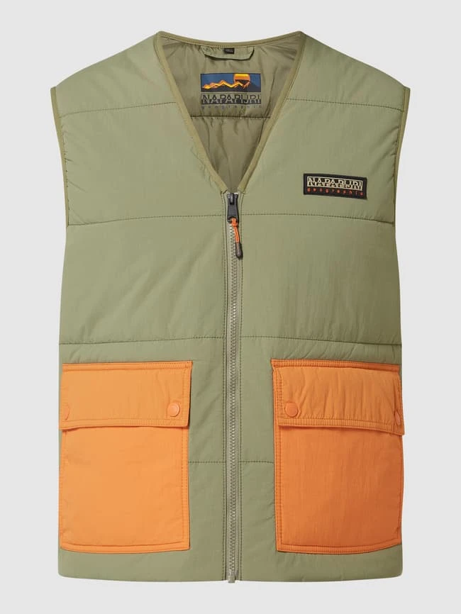 Napapijri Steppweste Mit Pattentaschen Modell 'Ski' - Olivgrün 2 Napapijri Steppweste Mit Pattentaschen Modell 'Ski' - Olivgrün – Bild 2