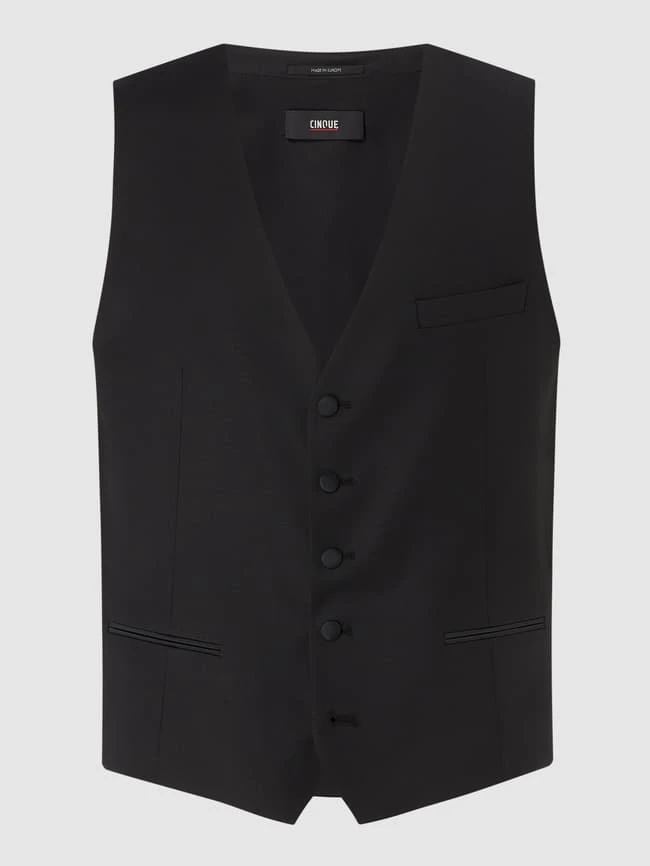 Cinque Super Slim Fit Weste Mit Stretch-Anteil Modell 'Cifistivo' - Schwarz 1 Cinque Super Slim Fit Weste Mit Stretch-Anteil Modell 'Cifistivo' - Schwarz